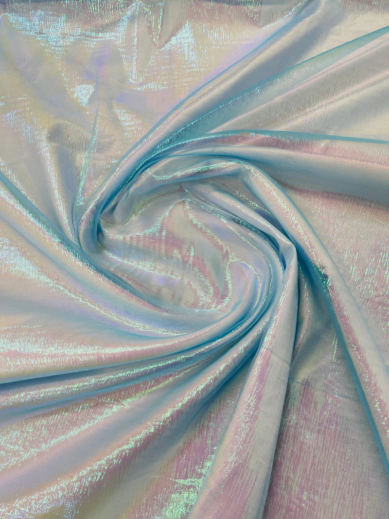 Copy of Crushed Sheer Organza - Iridescent Turquoise - 45" Organza Fabric for Fashion, Crafts, Decorations By Yard