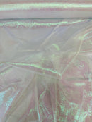 Crushed Sheer Organza - Iridescent White - 45" Organza Fabric for Fashion, Crafts, Decorations By Yard
