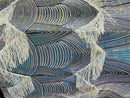 Fringe Sequins Design - Iridescent Unicorn - Fringe Design Embroidered on a  4 Way Stretch Lace Mesh (Pick A Size)