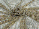 Fishnet Rhinestones Fabric - Spandex Fabric Fish Net with Crystal Stones by Yard