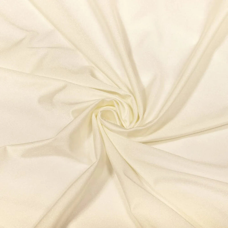 Shiny Milliskin Fabric - Ivory - 58" Spandex 4 Way Stretch Fabric Sold by The Yard (Pick a Size)