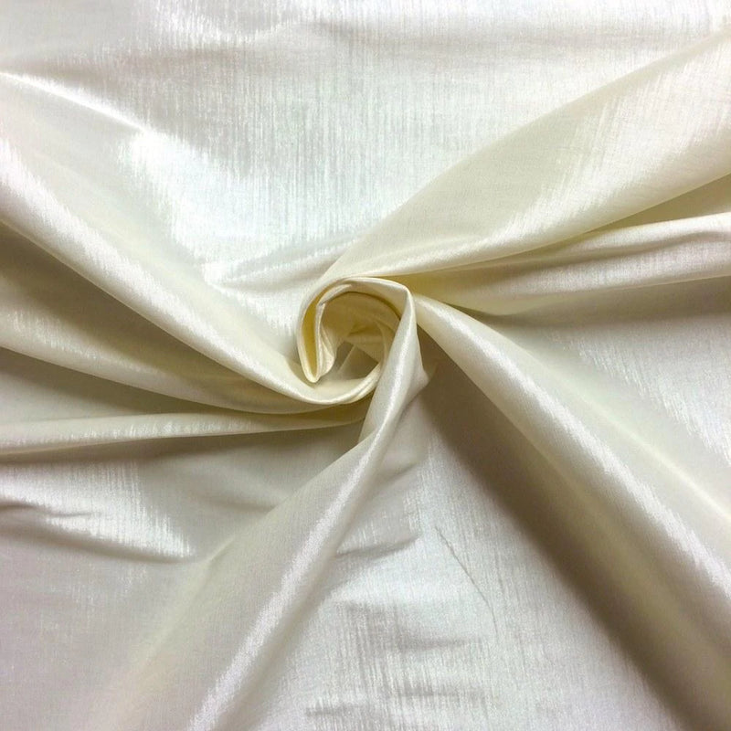 Stretch Taffeta Fabric - Ivory - 58/60" Wide 2 Way Stretch - Nylon/Polyester/Spandex Fabric