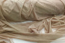 Power Mesh Fabric - Khaki - Nylon Lycra Spandex 4 Way Stretch Fabric 58"/60" By Yard