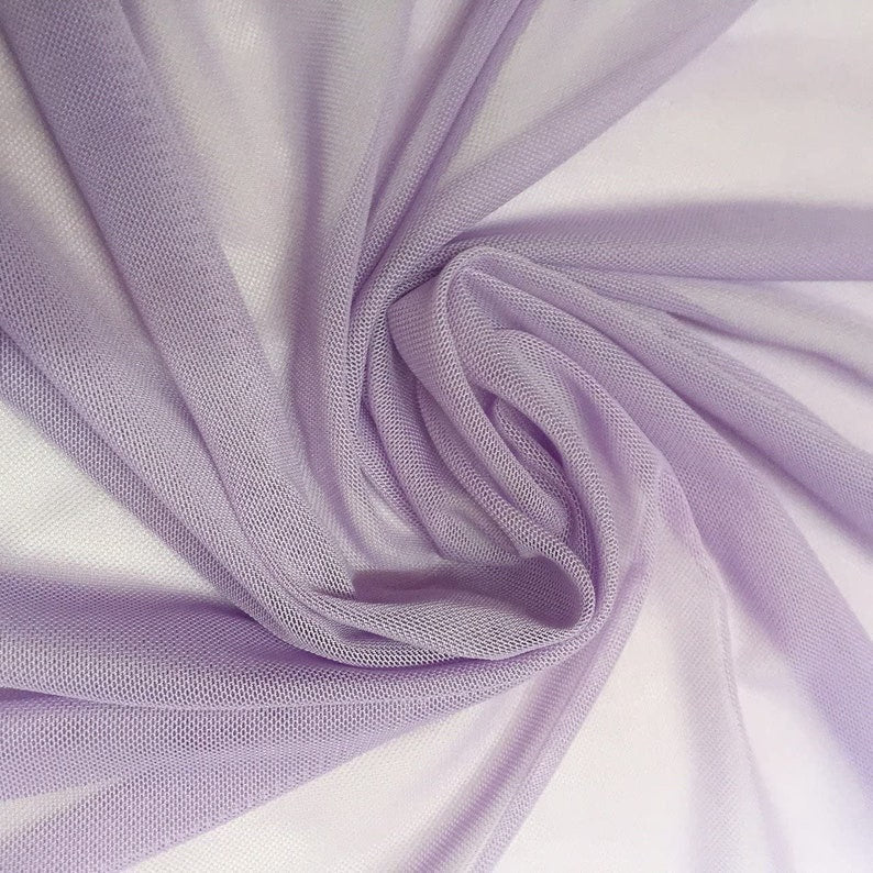 Power Mesh Fabric - Lavender - Nylon Lycra Spandex 4 Way Stretch Fabric 58"/60" By Yard