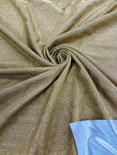 Shimmer Glitter Sparkle Fabric - Light Gold - Luxury Sparkle Glitter Stretch Solid Fabric Sold By Yard