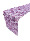 Floral Lace Table Runner - Lilac - 12" x 90" Sequins Floral Lace Table Runner