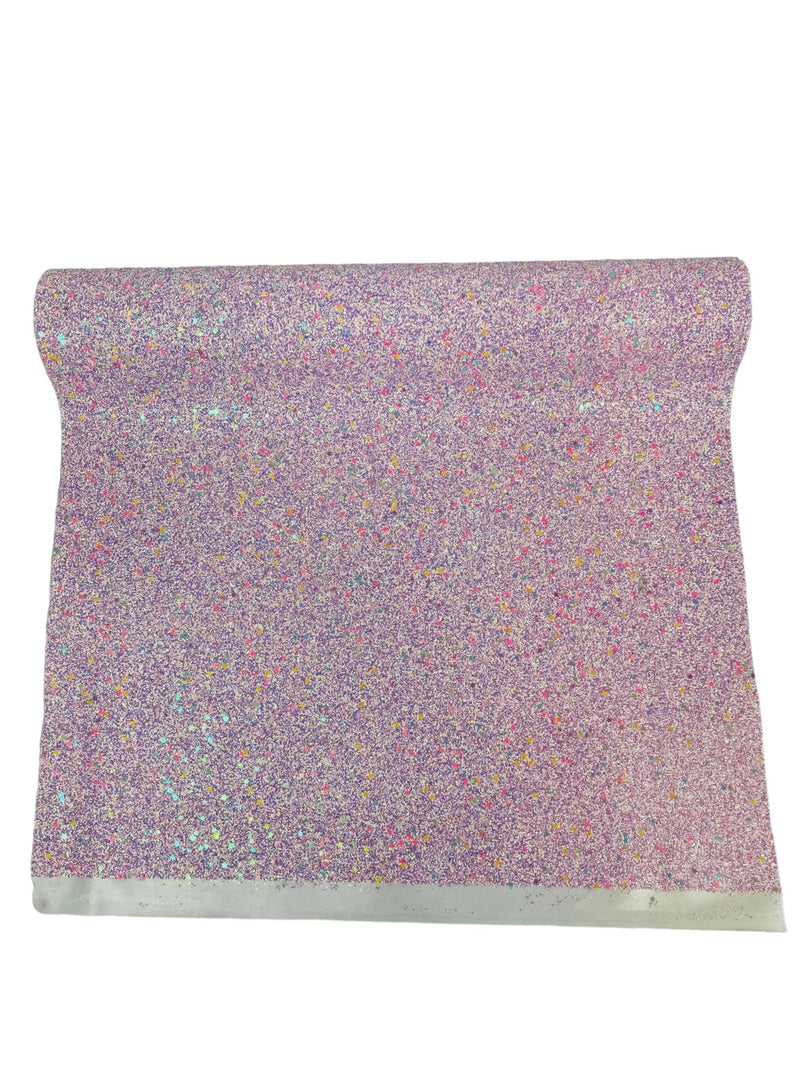 Stardust Glitter Vinyl Fabric - Lilac Iridescent - 54" Sparkle Crafting Glitter Vinyl Fabric By Yard