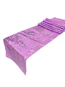 Taffeta Sequins Table Runner - Lilac - 12" x 90" Sequins on Taffeta Event Decor Table Runner