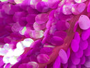 Jumbo Oval Sequins - Lilac - Large Oval Sequins Paillette on Mesh By Yard