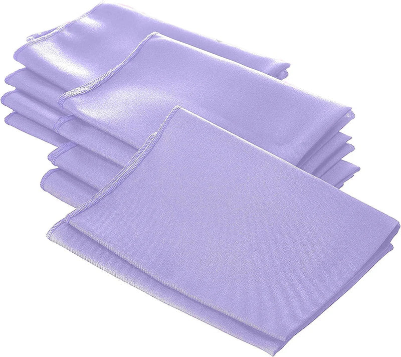 18" x 18" Polyester Poplin Napkins - Lilac - Solid Rectangular Polyester Napkins for Table Decoration