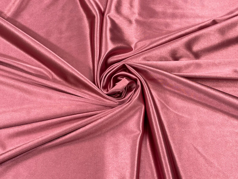 Lycra Spandex Shiny Fabric - Mauve - 80% Polyester 20% Spandex Sold By The Yard (Pick a Size)