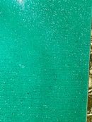 Metallic Glitter Vinyl Fabric - Mint Green - Faux Leather Sparkle Glitter Fabric - 54" Sold By The Yard