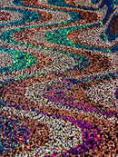 Wavy Sequins Design - Multi-Color