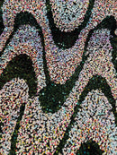 Wavy Sequins Design - Multi-Color
