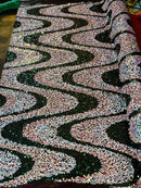 Wavy Sequins Design - Multi-Color