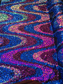 Wavy Sequins Design - Multi-Color