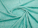 Neón Sequins Fabric on Stretch Velvet - By The Yard - all Over 5mm Sequins 58”/60