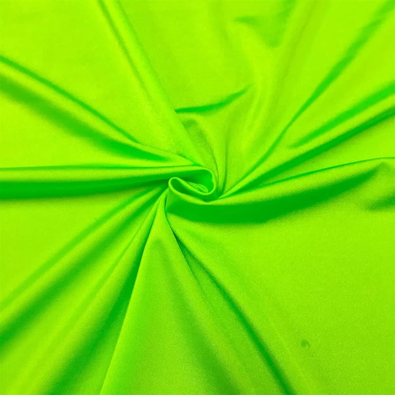 Shiny Milliskin Fabric - Neon Lime - 58" Spandex 4 Way Stretch Fabric Sold by The Yard (Pick a Size)