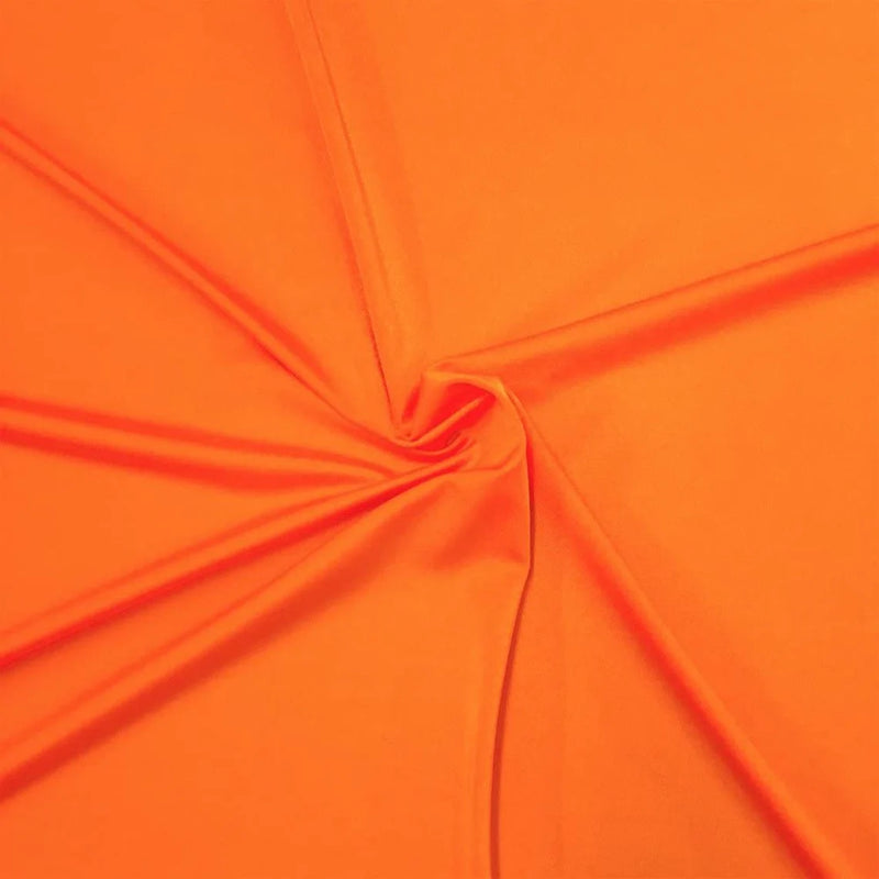 Shiny Milliskin Fabric - Neon Orange - 58" Spandex 4 Way Stretch Fabric Sold by The Yard (Pick a Size)