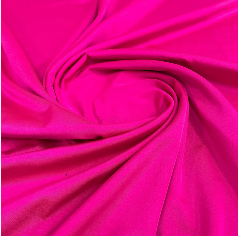 Shiny Milliskin Fabric - Neon Pink - 58" Spandex 4 Way Stretch Fabric Sold by The Yard (Pick a Size)
