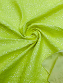 Milliskin Mini Glitz Sequins - Neon Yellow - 4 Way Stretch Milliskin Stretch Spandex Fabric Sold By Yard