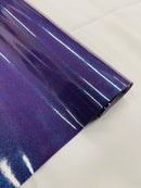 Metallic Glitter Vinyl Fabric - New Purple - Faux Leather Sparkle Glitter Fabric - 54" Sold By The Yard
