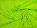 Neón Sequins Fabric on Stretch Velvet - By The Yard - all Over 5mm Sequins 58”/60