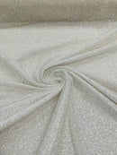 Beaded Lace 3D Fabric - Off-White - Handmade Heavy Embroidery Beaded Lace Fabric By Yard