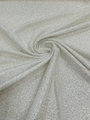 Beaded Lace 3D Fabric - Off-White - Handmade Heavy Embroidery Beaded Lace Fabric By Yard