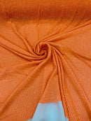 Rhinestones Power Mesh Fabric - Orange - 4 Way Stretch Power Mesh Crystal RhineStones Sold by Yard