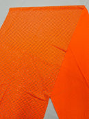 Rhinestones Solid Color Fabric - Orange - 4 Way Stretch Soft Solid Fabric with Crystal RhineStones Sold by Yard