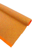 Stardust Glitter Vinyl Fabric - Orange Iridescent - 54" Sparkle Crafting Glitter Vinyl Fabric By Yard