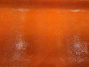 Faux Alligator Print Vinyl Fabric - Orange -  Faux Animal Print Sold by The Yard