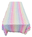 3D Butterfly Table Cover - Pastel Rainbow - 52" x 102" 3D Butterfly Mesh Tablecloth