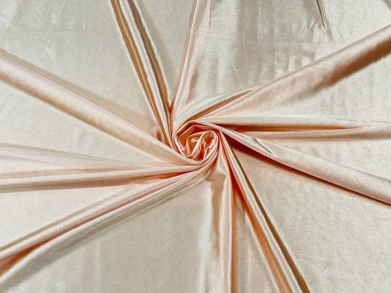 Lycra Spandex Shiny Fabric - Peach - 80% Polyester 20% Spandex Sold By The Yard (Pick a Size)