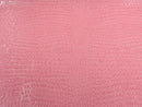 Faux Alligator Print Vinyl Fabric - Pink - Shiny Animal Print Sold by The Yard