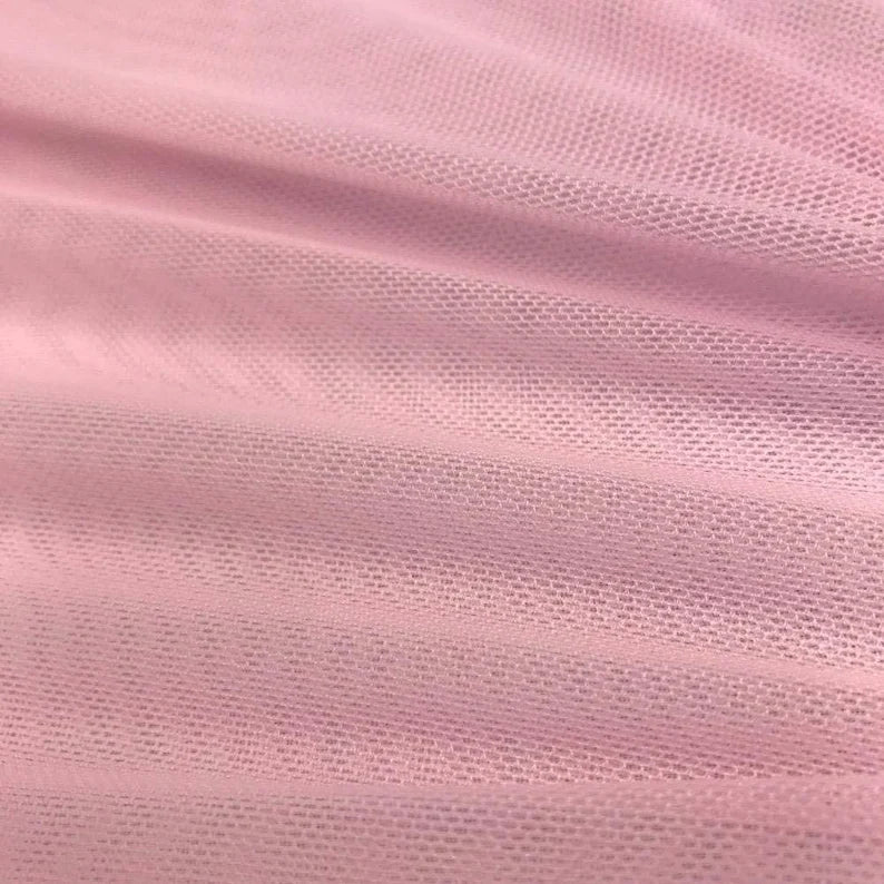 Power Mesh Fabric - Pink - Nylon Lycra Spandex 4 Way Stretch Fabric 58"/60" By Yard