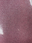 Metallic Glitter Vinyl Fabric - Pink - Faux Leather Sparkle Glitter Fabric - 54" Sold By The Yard