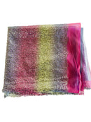 Mini Glitz Sequins - Pastel Rainbow Straight Diagonal Lines - High Quality Mini Sequins on Mesh By Yard