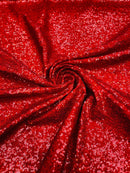 Milliskin Mini Glitz Sequins - Red - 4 Way Stretch Milliskin Stretch Spandex Fabric Sold By Yard