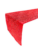 Taffeta Sequins Table Runner - Red - 12" x 90" Sequins on Taffeta Event Decor Table Runner