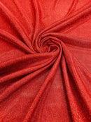 Shimmer Glitter Sparkle Fabric - Red - Luxury Sparkle Glitter Stretch Solid Fabric Sold By Yard