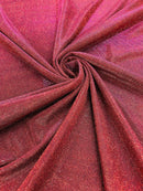 Shimmer Glitter Sparkle Fabric - Red / Black - Luxury Sparkle Glitter Stretch Solid Fabric Sold By Yard