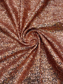 Milliskin Mini Glitz Sequins - Rose Gold - 4 Way Stretch Milliskin Stretch Spandex Fabric Sold By Yard
