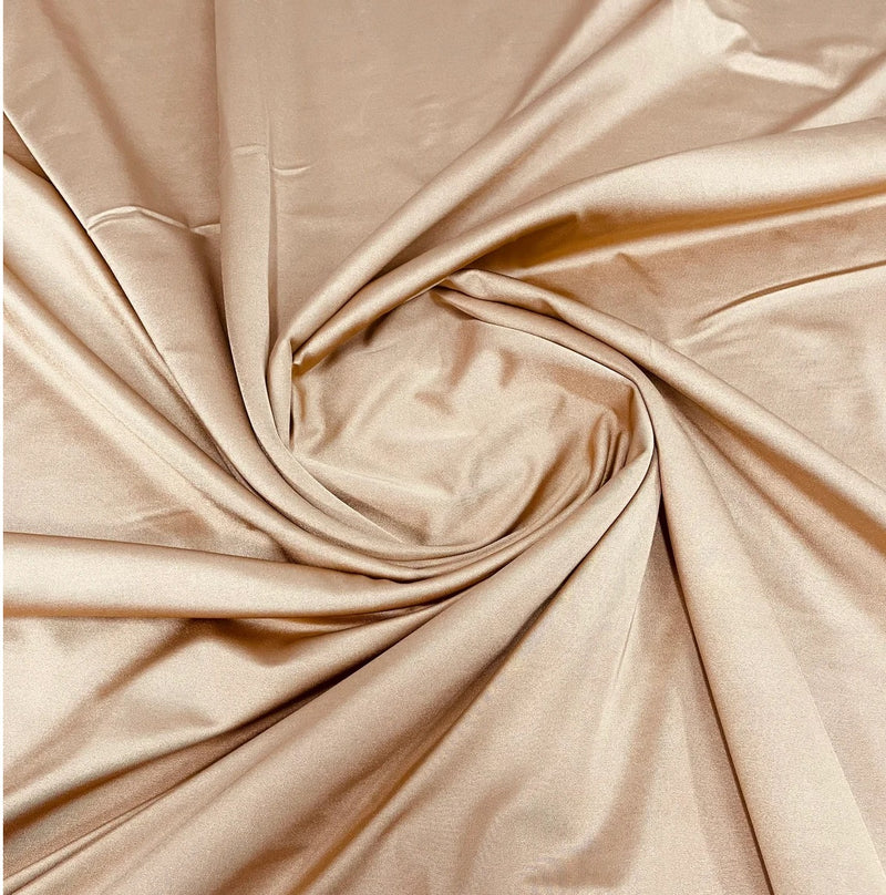 Shiny Milliskin Fabric - Rose Gold - 58" Spandex 4 Way Stretch Fabric Sold by The Yard (Pick a Size)