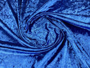 Crushed Stretch Velvet Fabric - Royal Blue - 60'' Stretch Velvet Fabric for Sewing, Apparel, Craft {Choose Qty}