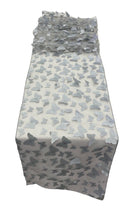 3D Butterfly Table Runner - Silver - 12" x 90" 3D Butterfly Mesh Runner