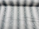 Faux Viper Snake Print Vinyl Fabric - Silver - Sold by The Yard