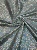 Milliskin Mini Glitz Sequins - Silver - 4 Way Stretch Milliskin Stretch Spandex Fabric Sold By Yard