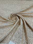 Beaded Lace 3D Fabric - Skin / Gold - Handmade Heavy Embroidery Beaded Lace Fabric By Yard